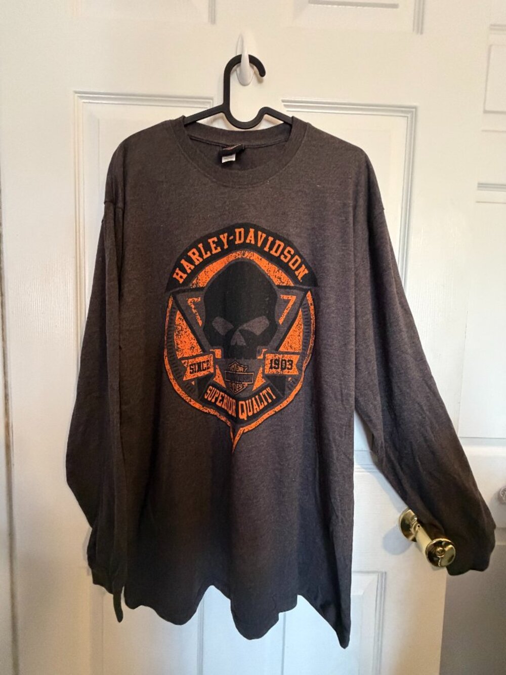 Men's Harley-Davidson Skull Long Sleeve Shirt